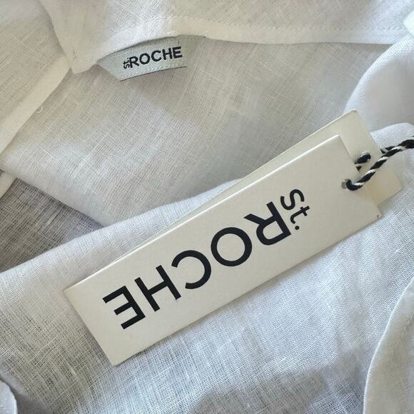 New ST. ROCHE "Kiki" Cami Kuba Geo Embroidery Hand Beading Fringe Tank Top Sz S - Picture 8 of 9